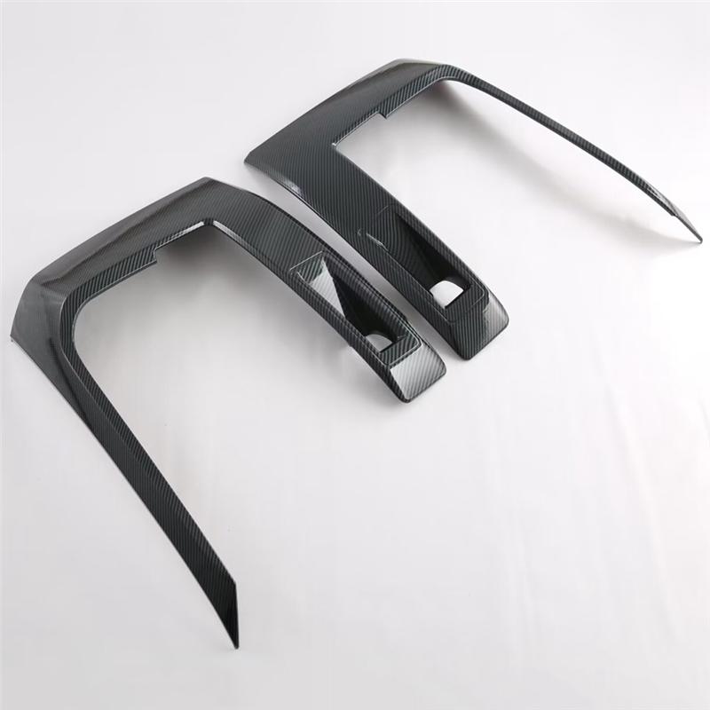 For Mitsubishi Triton / L200 2025 Headlight Lamp Eyebrow Headlight Cover Fog Light Lamp Cover Trim Durable Carbon Fiber