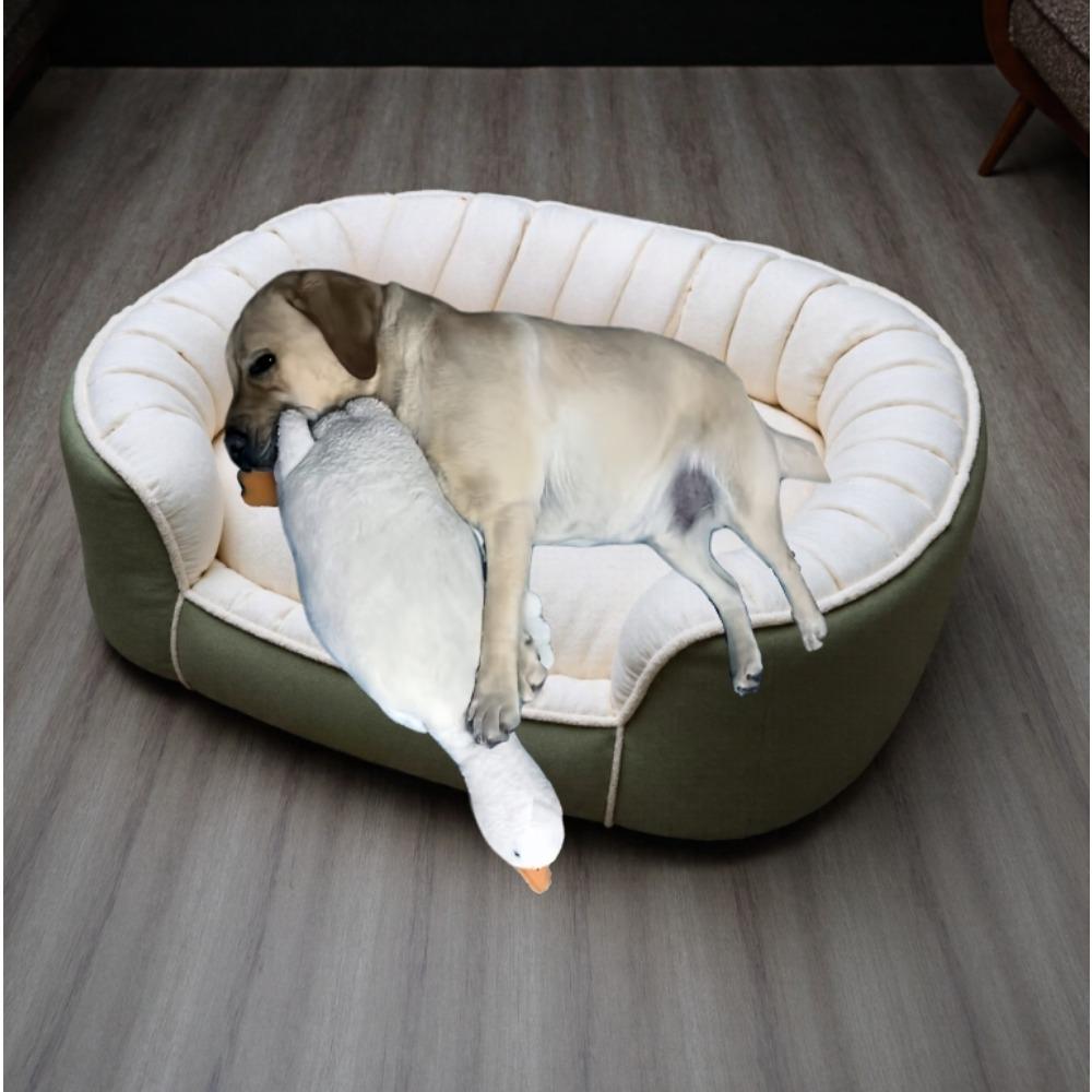 Soft Material White Goose Dog Toy - Plush Durable Design, Suitable for all Breeds, Interactive Chewing Partner,Release Energy
