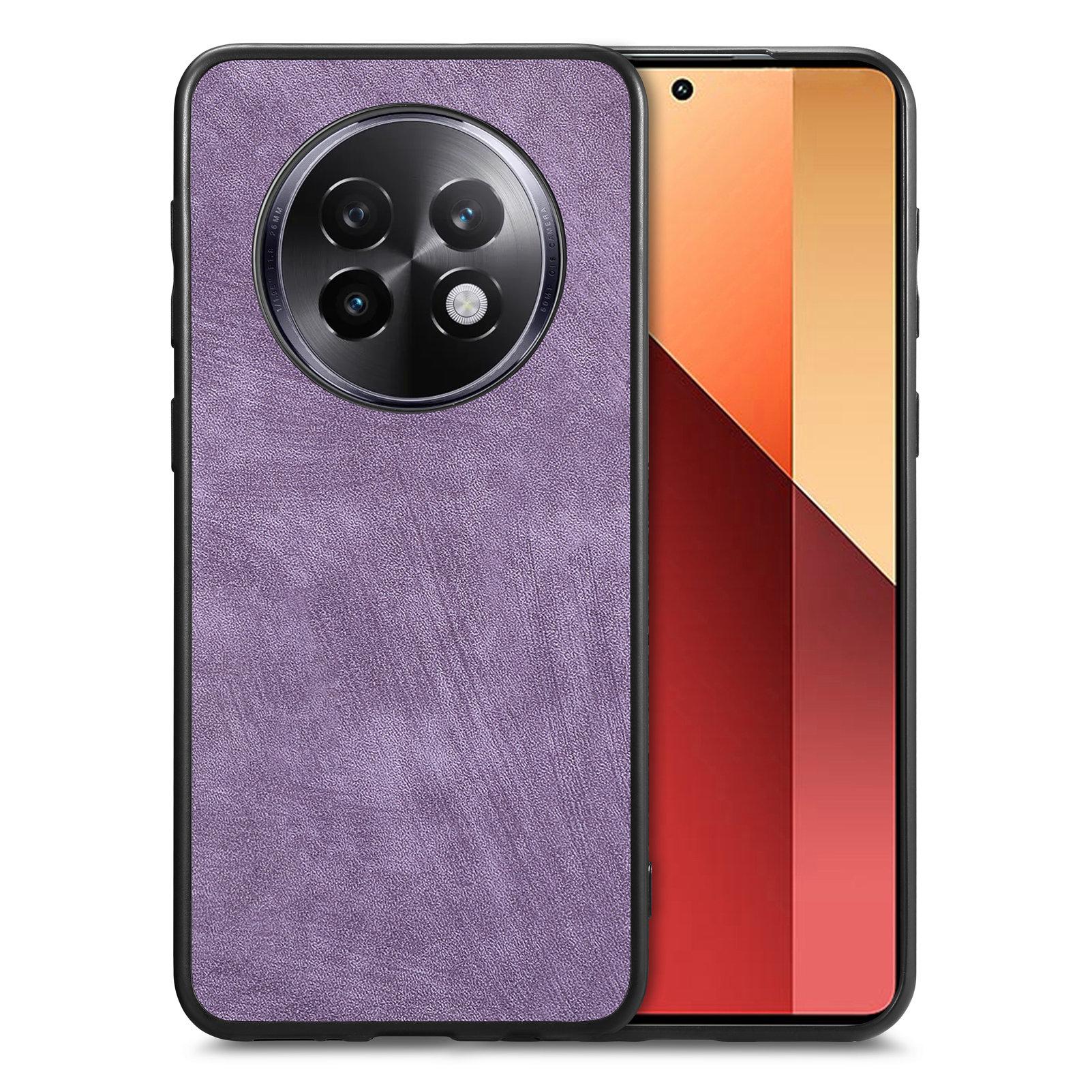 

Для Realme 13+ 5G Чехол Противоударный Тонкий Ретро Кожаный Чехол-накладка на заднюю панель телефона Purple