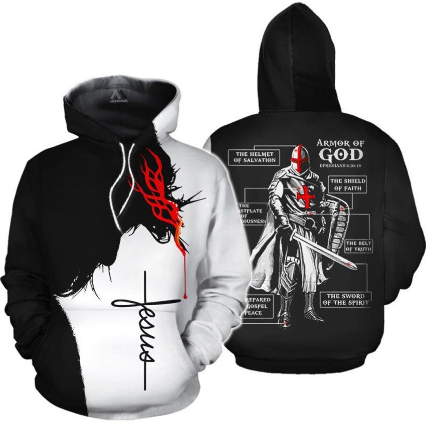 Новая толстовка с капюшоном Knights Templar 3D Printed Men s Trendy Sweatshirt Game Around Sweatshirt XL