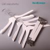 White Plastic Women's Clothing Hanger with Pant Clips for Live Streaming and Household Use