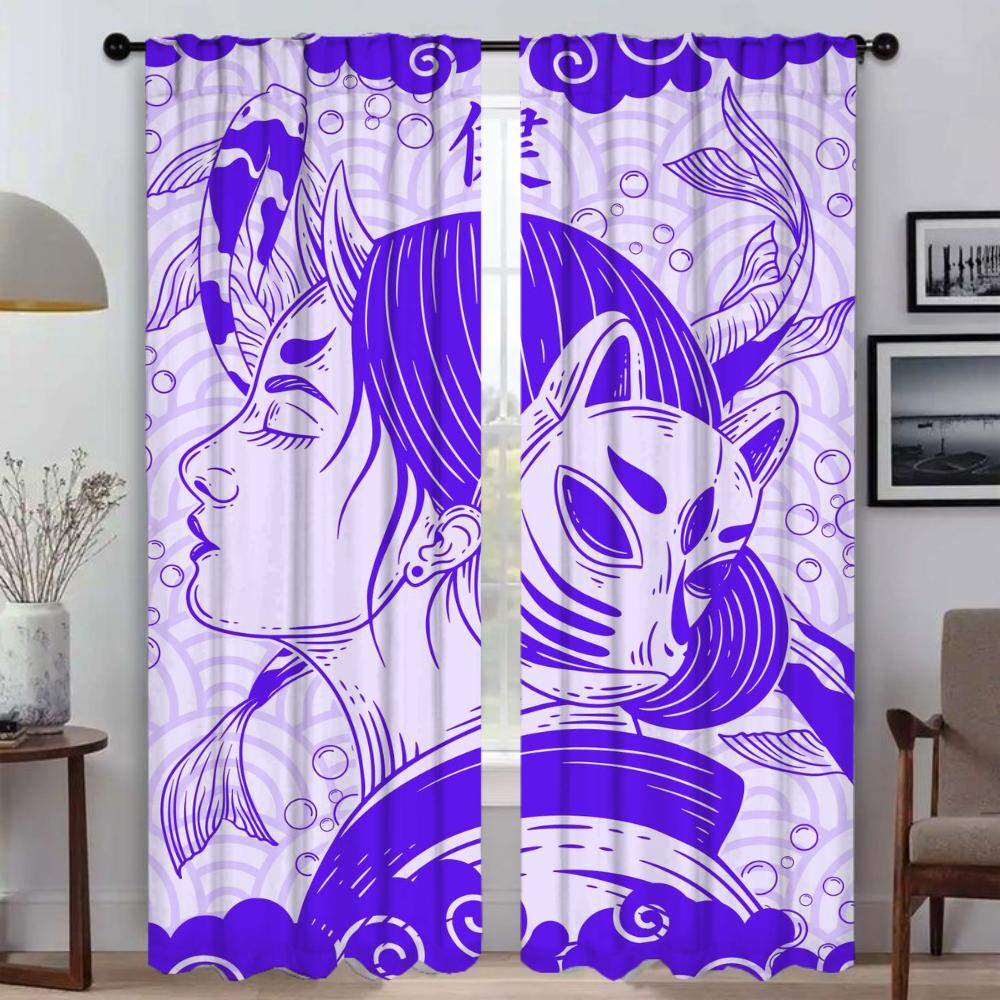 Kohime Köksgardiner för Vardagsrum Mörkläggningsgardin för Rum 2 Paneler Rullgardiner Heminredningsgardiner Avskärmning Elegant Kamera