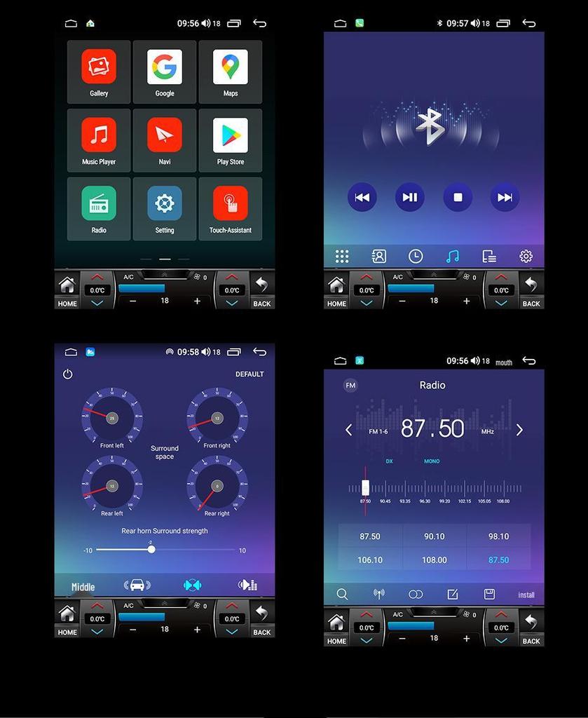 Hyundai Elantra 2015-2019 Vertical Screen Android Navigation System with Reversing Camera.
