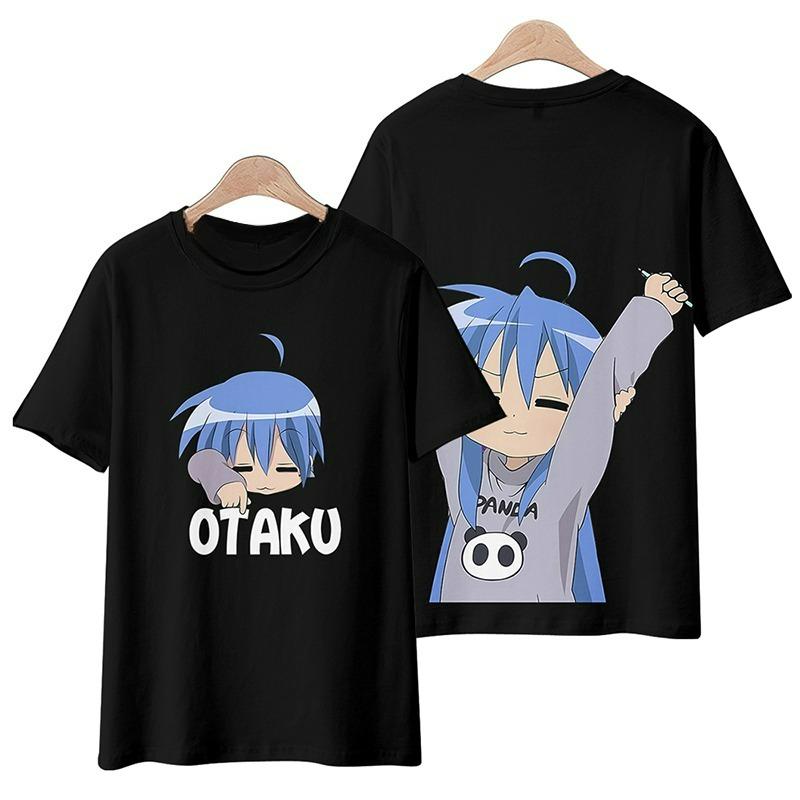 Anime Lucky Star Otaku Cosplay T-Shirt Cute Lzumi Konata Printed Cartoon T-Shirt Summer Men and Women Harajuku Casual Street Y2k
