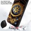 Vintage compass illustration For OPPO Reno 5 6 7 A96 A40 A58 Realme GT A74 A78 Neo2 A74 A78 Find X5 X3 X7 X8 Black Phone Case