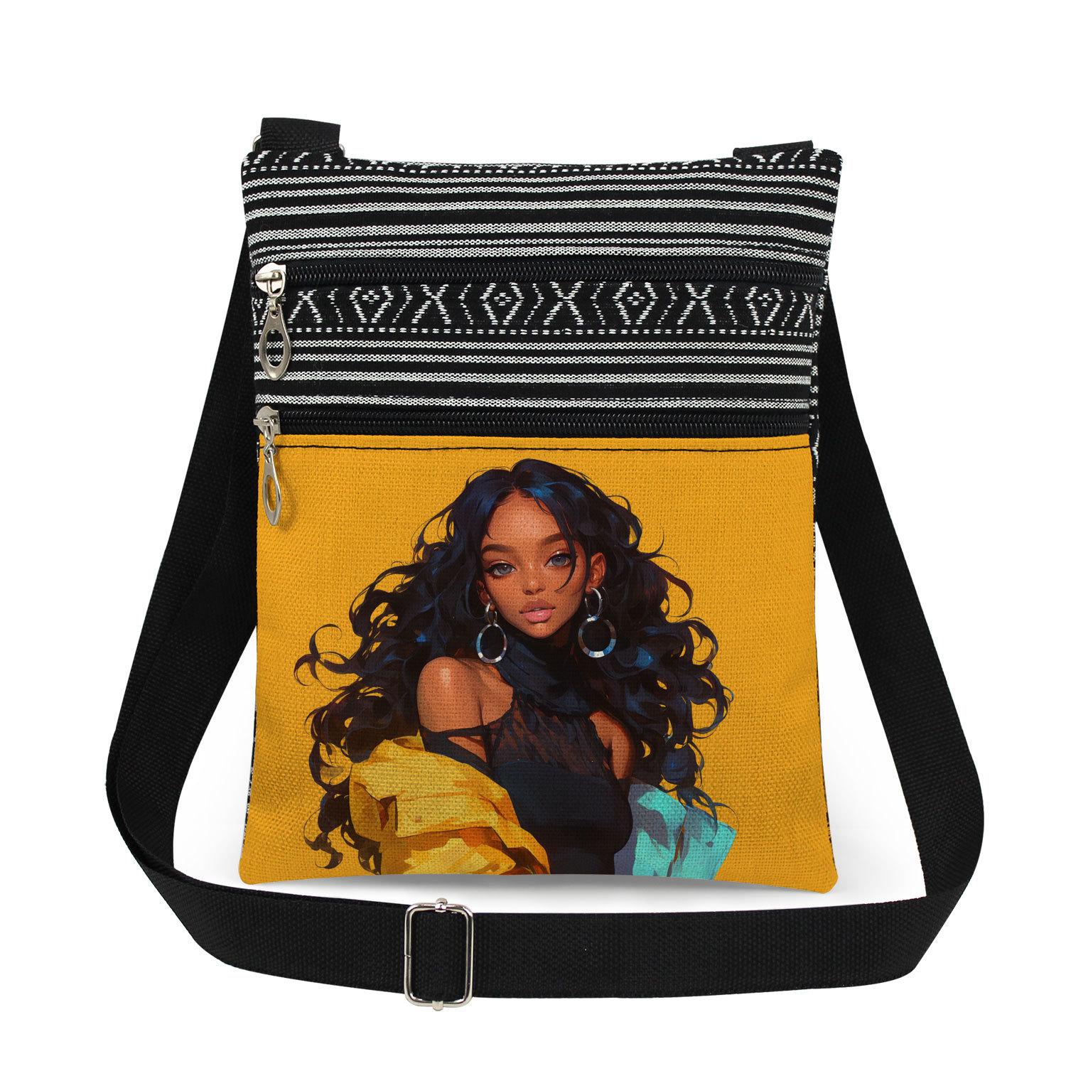 

1PC Cartoon girl Print Tote Bags Women Shoulder Handbags Postman Package 6902 CLE