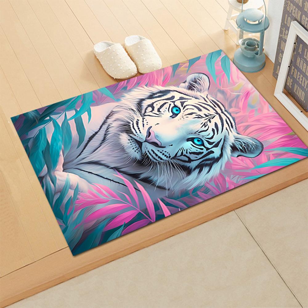White Tiger Family for Living Room Rug, BedRoom Rug, Study Room Rug, Hallway Decoration, Perfect for Home Decoration or Holiday Gifts
