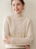 2025 Autumn/Winter Women's Half-High Neck Cable Knit Top with Raglan Sleeves - Fashionable Casual Wear