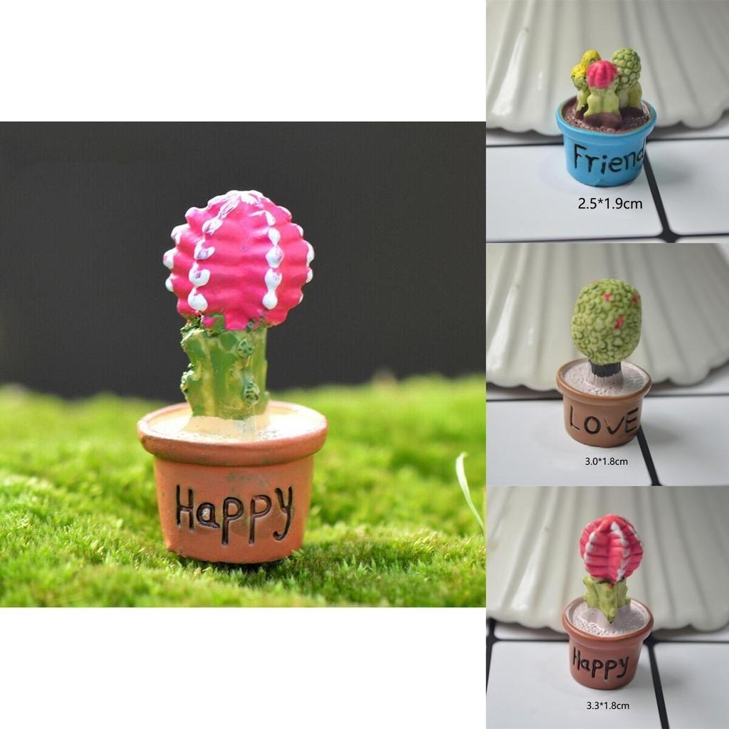 Delightful Mini Cactus Resin Ornament For Charming Fairy Garden Decor Craft