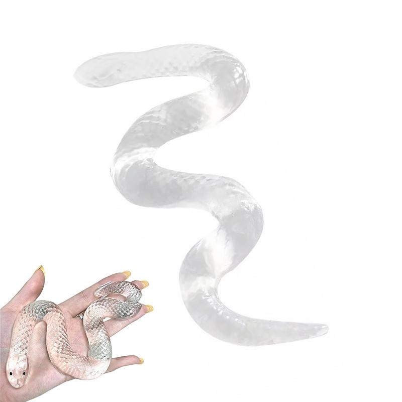 Transparent Scales Small Snake Decompression Pinch Stall Trick Pinch Joint Toy Trendy Play Vipe B8N2