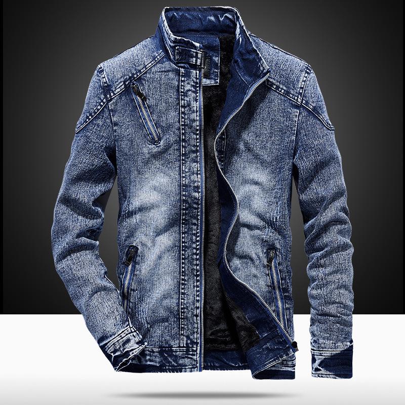2021 Men's Retro Slim Fit Cotton Denim Jacket - Korean Style for Autumn/Winter