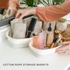 Sturdy Cotton Rope Storage Baskets Set of 5 Accessory for Organizing Clothes Toy And Enhancing Home Decoration