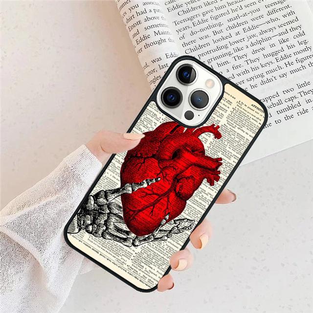 Human Heart Anatomy Phone Case For For iPhone 17 Air 16 15 11 12 13 14 Pro Ma Plus coque