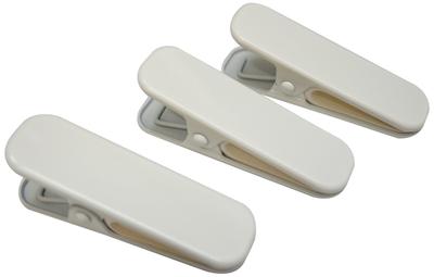 Kimono Clips, White, Large, 3 Pieces