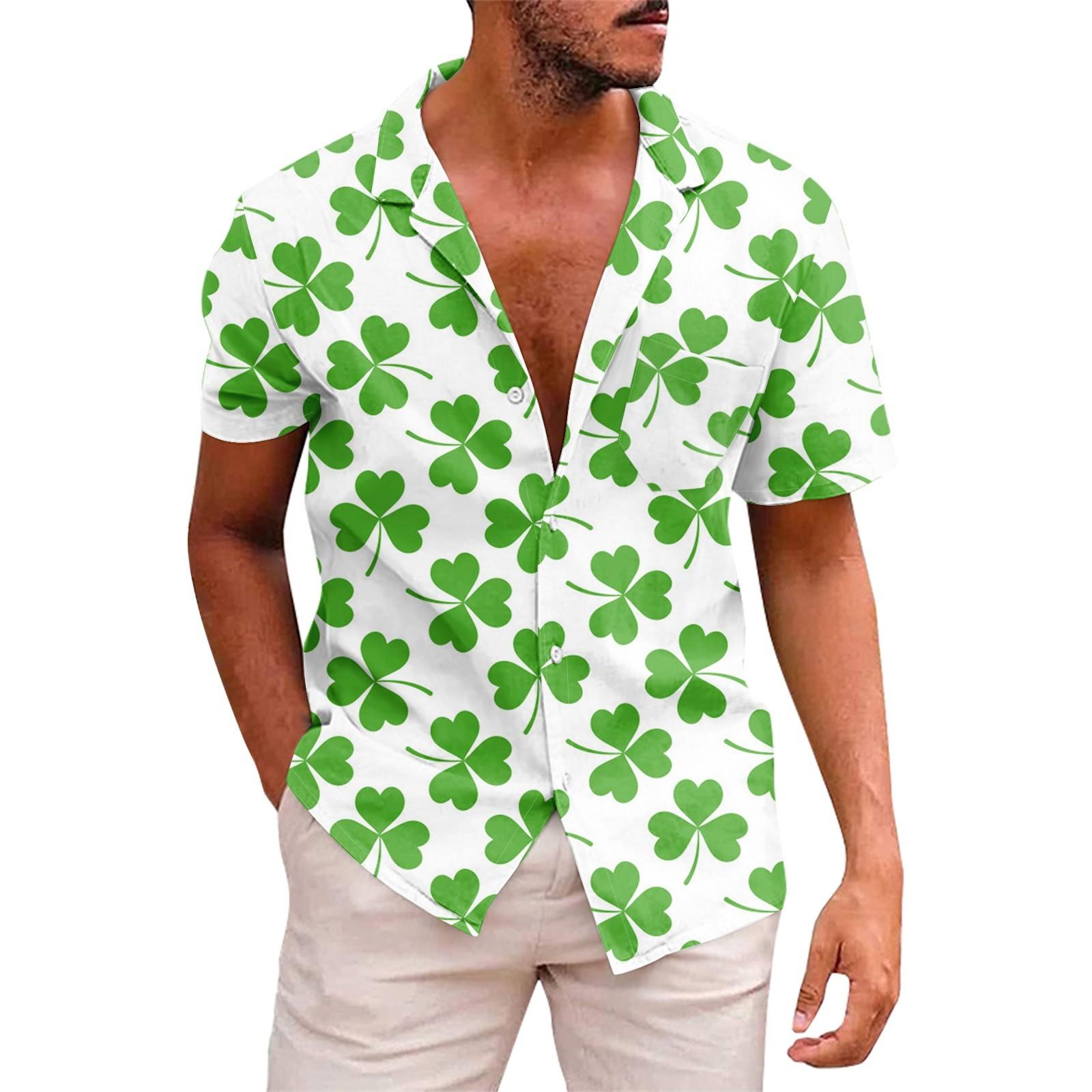 

Мужские рубашки с коротким рукавом на пуговицах с принтом. Мужские повседневные модные рубашки с коротким рукавом. L армия зеленый