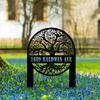 Metal Address Stake Tree House Sign   Garden Metal Stake House Number Sign   Tree Stake Address Marker Metal Sign