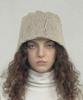 Eondeokeonteulolseutyudio Winter Knit Bucket Hat Stand Bucket / Stripe Knit / Milk
