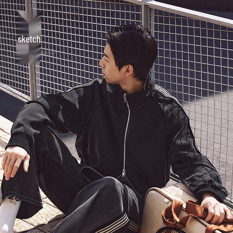 

Croquis Men s 2025 Spring Stand Collar Denim Jacket M