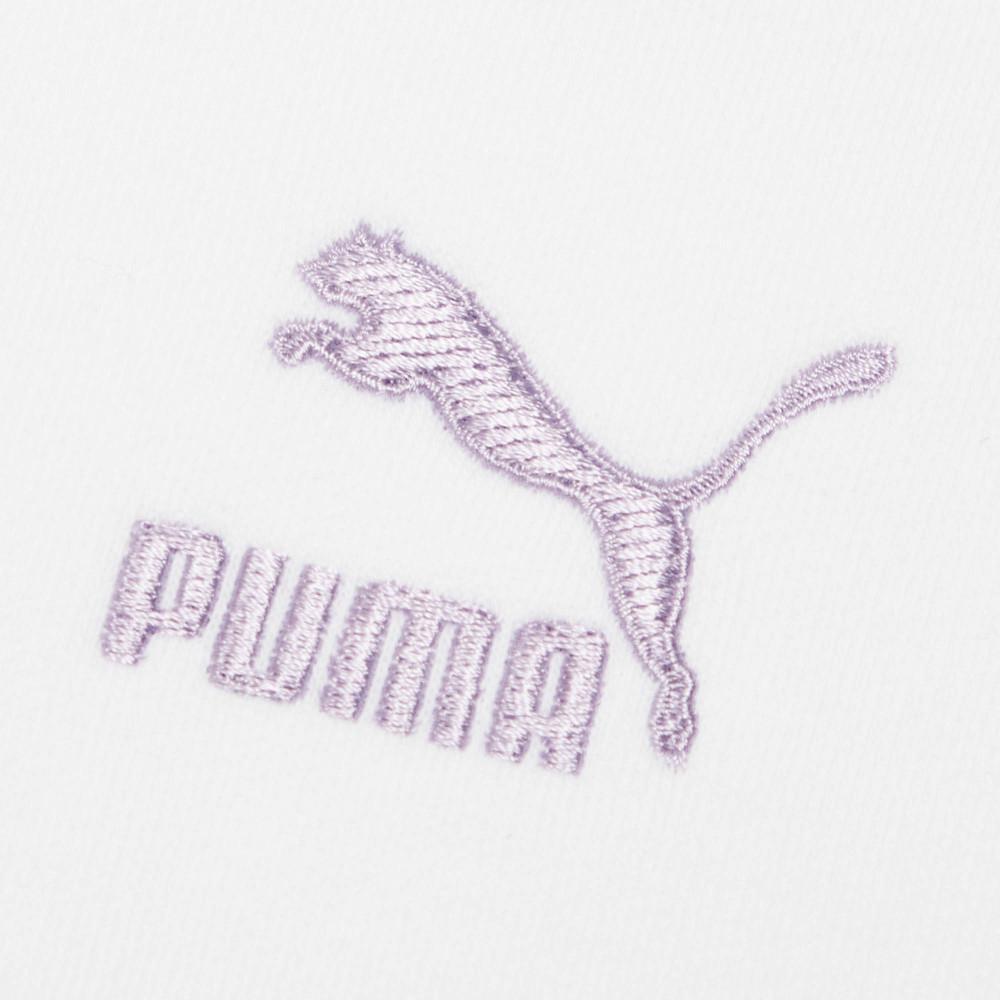 Puma Digit Aop Crew Neck Sweatshirt With Embroidered Logo Women Tops White 531280-02