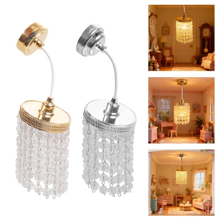 Doll House Ceiling Lamp Model Furniture Model Accessories Teenager Girls for 1:12 Dollhouses Living Room Decorations