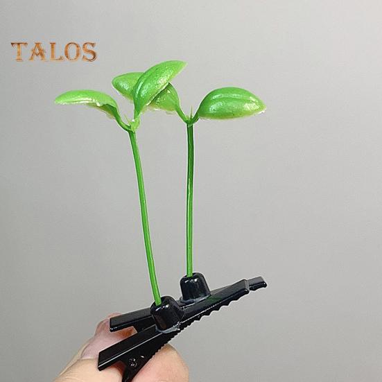 20/30/50Pcs Funny Bean Sprout Hair Clip Set Spring Design Anti-slip Realistic Style Green Plant Hairpins Hair Accessories