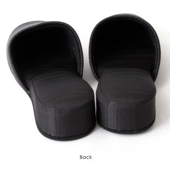 Made in entrance exam size portable slippers with 4cm perfect for conferences and entrance ceremonies size S navy Japan, slippers, 22cm-28cm, heel,