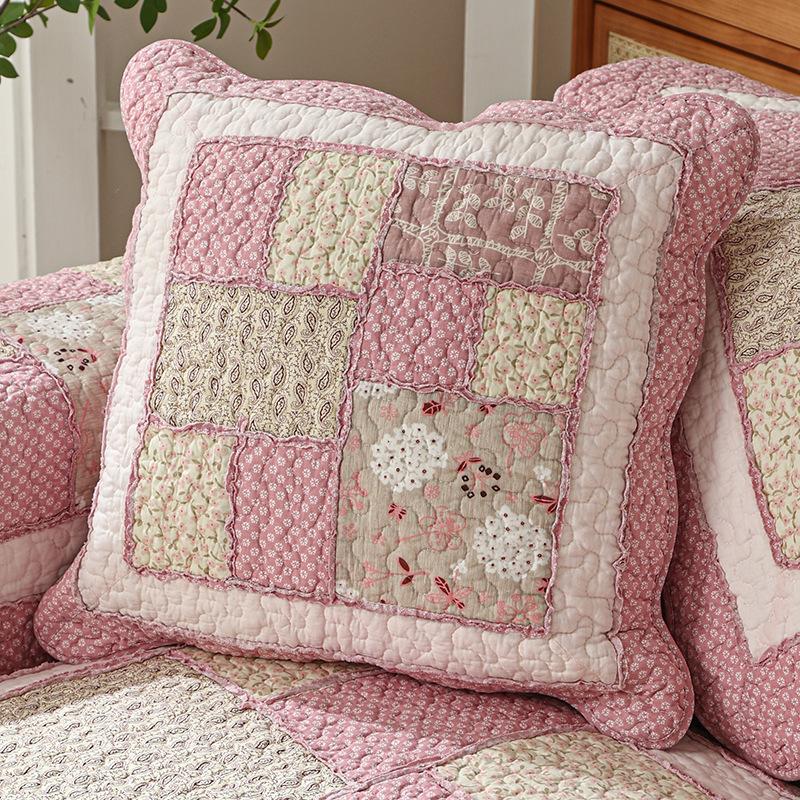 2pcs Cotton Quilted Backrest Cover Soft and Skin Friendly Sofa Cushion Cover Modern and Simple Breathable Backrest Without Core
