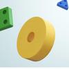 Montessori Geometric Stacking Peg Toy Early Learning Educational Shape Sorting Building Blocks for 1-3 Years Old Boys Girls