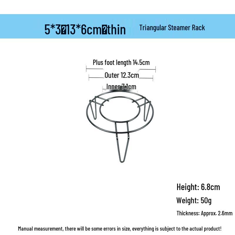 Grătar de gătit la abur nemagnetic din oțel inoxidabil de 15-25 cm pentru legume