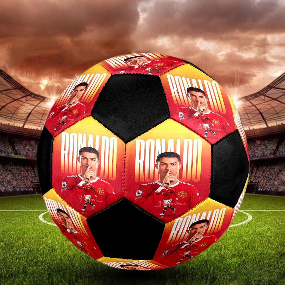 1 pz Pallone da Calcio Cristiano Ronaldo Taglia 5 Pallone da Calcetto Indoor alla Moda Colorato Gioco in Giardino - Ottimo Regalo per gli Appassionati di Sport HE46