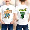 Personalized Dog Police Man Birthday Shirt Gift Custom Name and Age Kids DogMan Cute and Funny Girls and Boys 100 Cotton T-Shirt