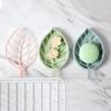 Creative Leaf Soap Holder with 3 Colors, Anti Slip Soap Box, Toilet Shower Tray, Drainage Rack, Bathroom Small Tools