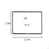 16:9 Projection Screen for Movie , Easy Setup White Curtain Outdoor And Indoor Use