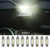 10 STÜCKE 36MM 12V 3 SMD 5050 LED Soffitten Dom Autolampen Innenraumleuchte Weiß
