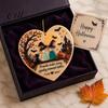Lasting Friendship Souvenirs Heart-Shaped Sea Glass Art Ornament, 2D Flat Heart Year Round Inspired Ornaments Keepsake, Halloween Pumpkin Black