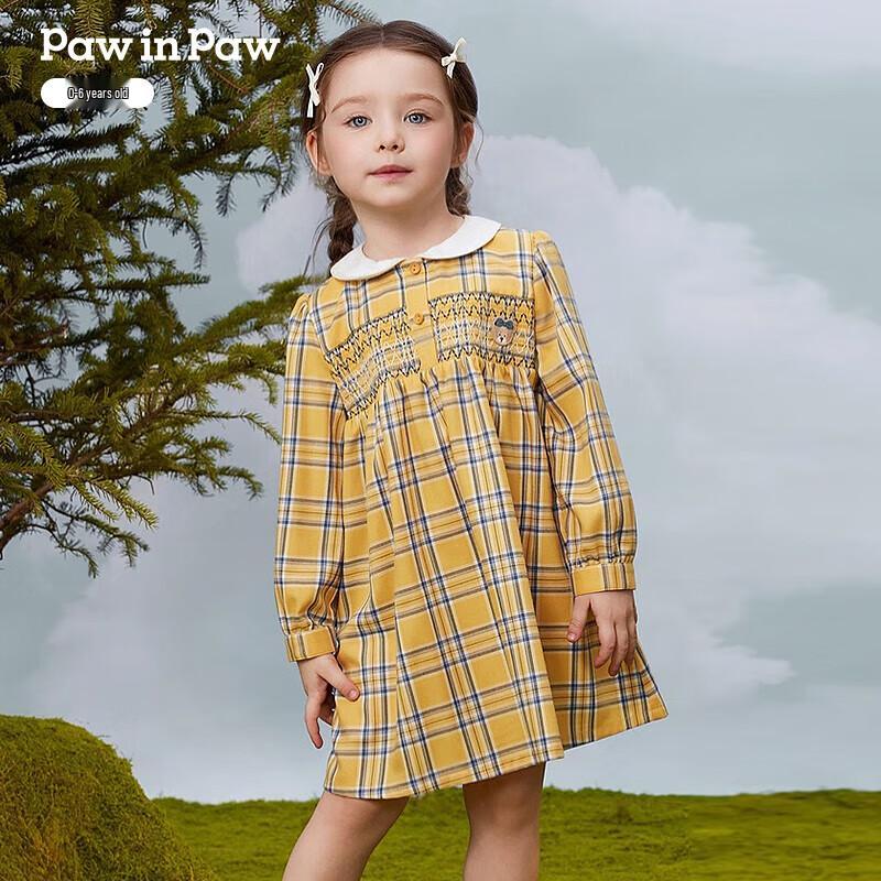 Платье-трапеция с мультяшным мишкой для девочек PawinPaw 100