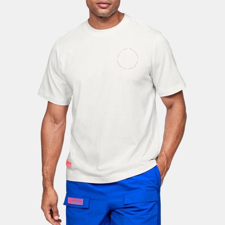Under Armour Graphic Crew Neck Regular Fit Tee Men Tops Agate-White 1359713-112