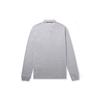 Emporio Armani Solid Color Long Sleeve Polo Shirt Men tops Gray 8N1F13-1J0SZ-0616