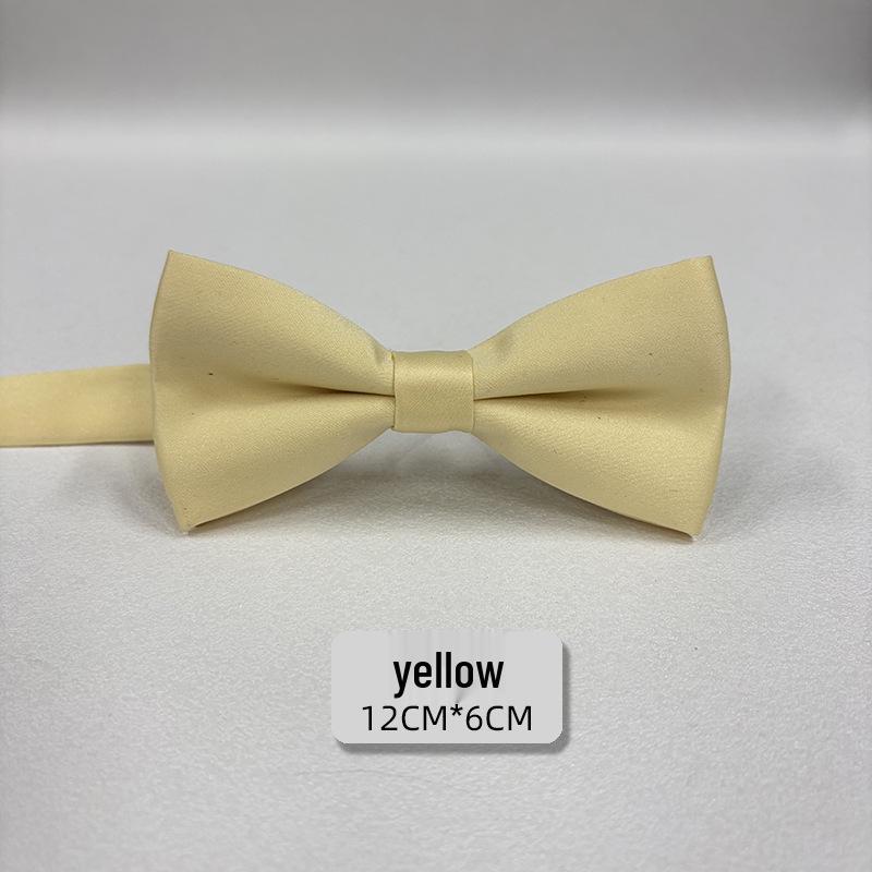 Papillon Monocolore in Seta Poliestere da Uomo - Senza Cravatta, Senza Nodo, Disponibile in Vari Stili e Colori
