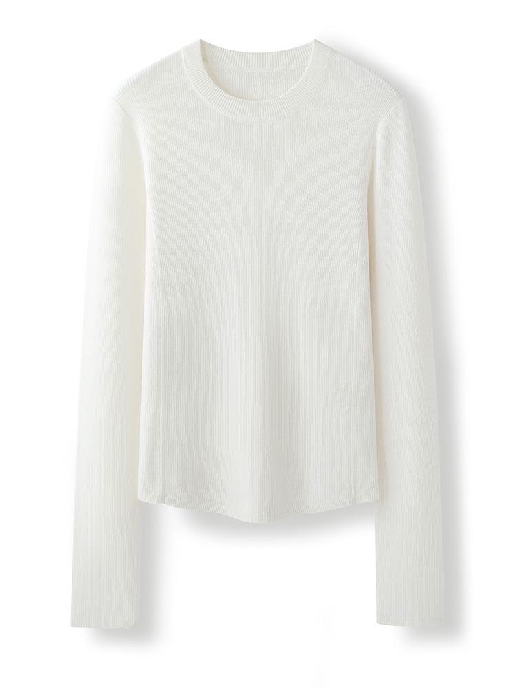 Women's Spring Slim Fit Merino Wool Pullover Sweater
