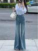 Light High-Waisted Micro-Flare Jeans for Women - 2024 Summer Slimming Petite Elastic Pants