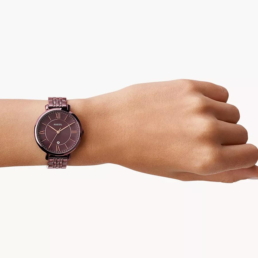 Women's Quartz Stainless Steel Three-Hand Watch Stainless Steel Case/Glass Mirror ES4100