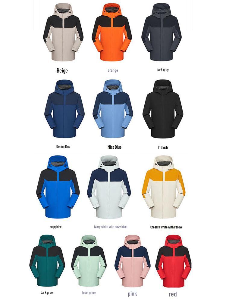 

Thin Custom Embroidered Waterproof Windbreaker Jacket - Long-Sleeve, Single-Layer Outdoor Workwear L