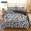 Luxury Leopard Print Bedding Set King Queen Size Microfiber Geometric Stripe 3D Print Duvet Cover With Pillowcases Bedroom Decor