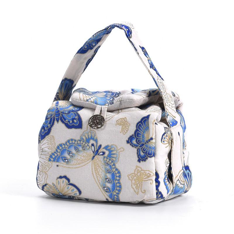 1 Stück Vintage Teegeschirr Aufbewahrungstasche Teetasse Teekanne Taschen Reise Outdoor Tragbar Teetassen Hüllen Lebensmittel Schmuck Nüsse Paket Zubehör