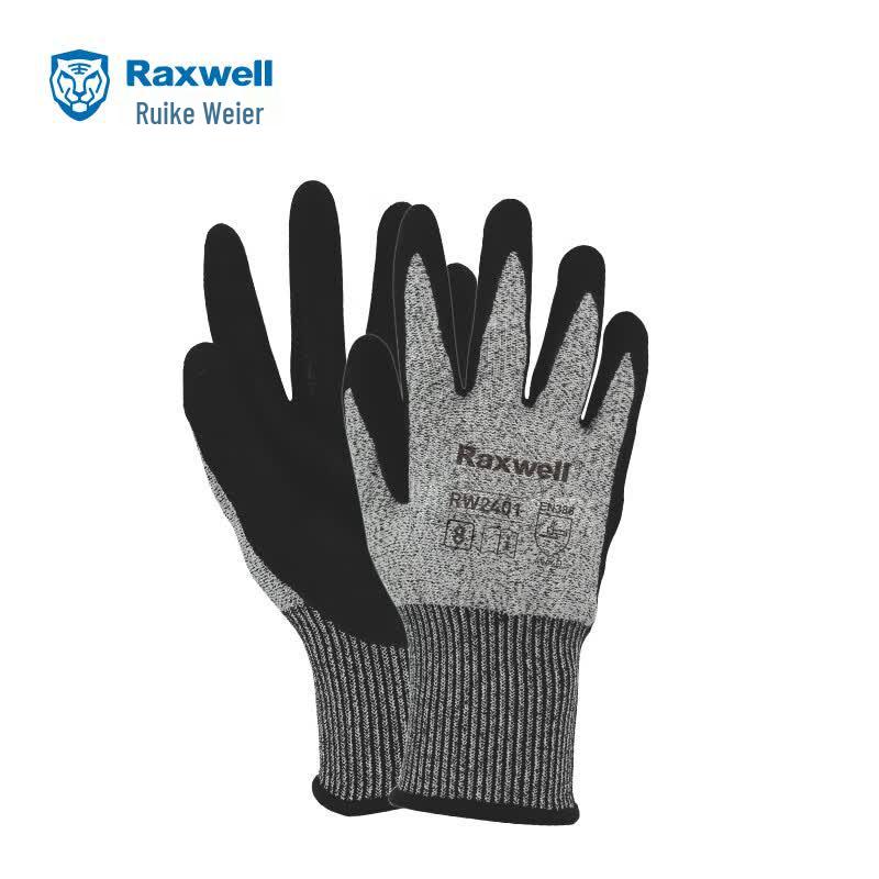 Raxwell HPPE C-Level Cut Resistant Nitrile Coated Work Gloves XL
