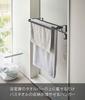 Yamazaki Jitsugyo Bathroom Door Towel Rack Bath Towel Hanger Black Approx. W57.5 X D22.3 X H17cm Tower Tower Bath Towel Bar Easy Installation Pajama