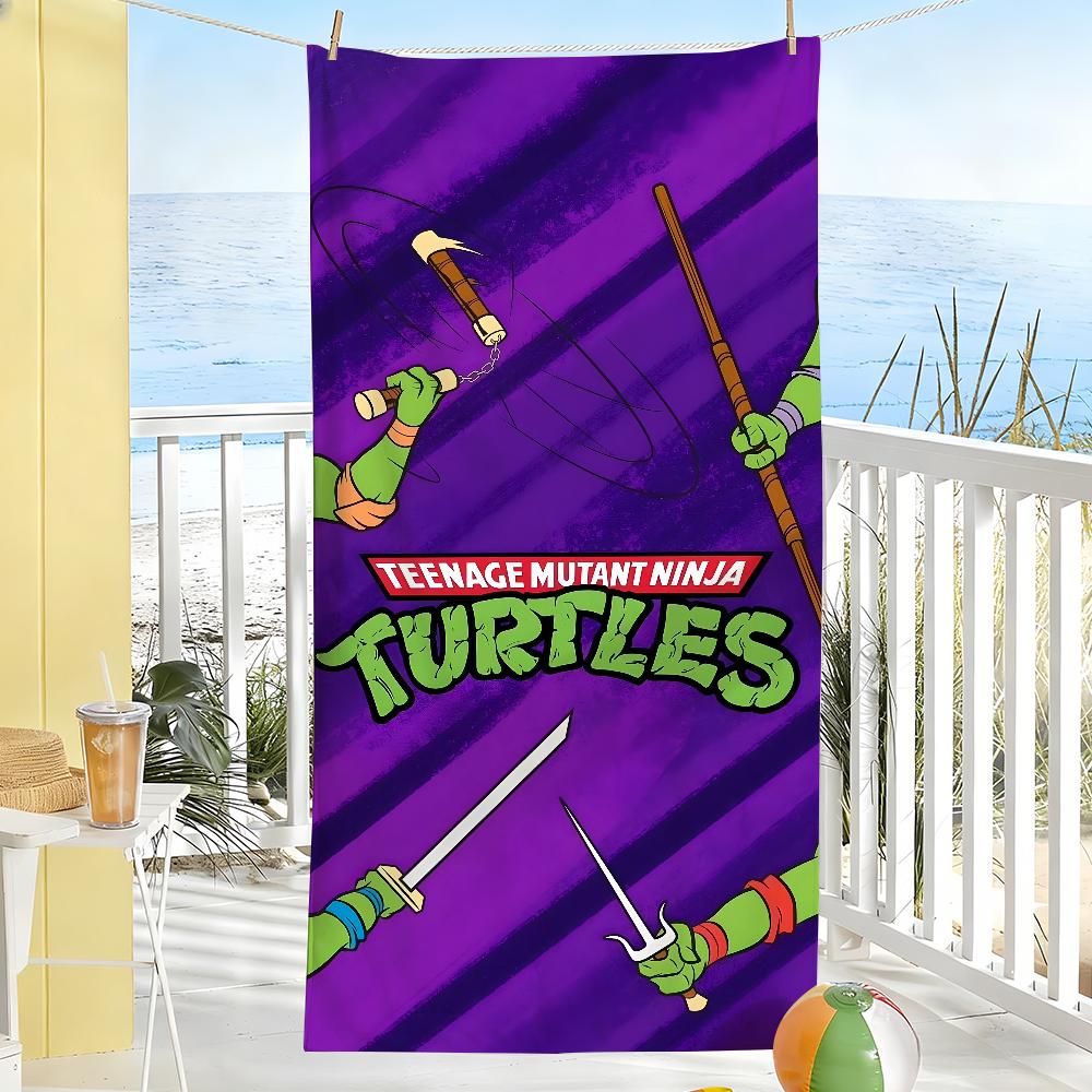 Classic Anime T-TMNT Towel Soft Pool Gift For Travel Gym Shower Camping Quick Dry Sports N-Ninja T-Turtles Large Beach Towels