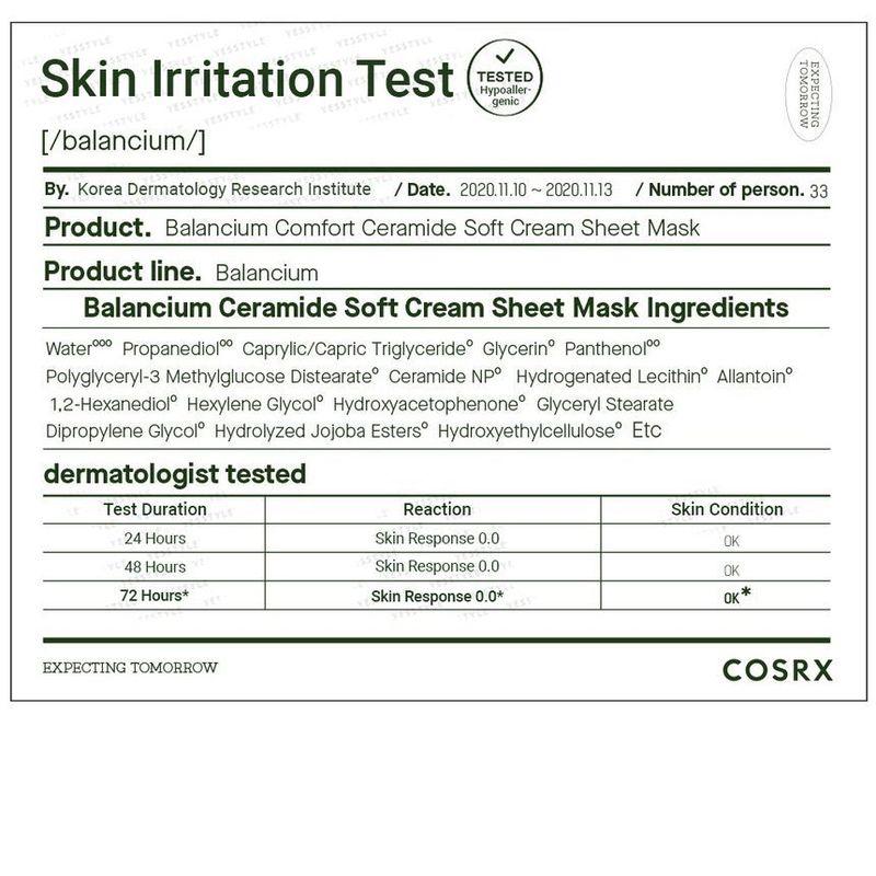 COSRX Balancium Comfort Ceramide Soft Cream Sheet Mask