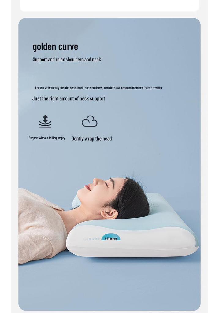 Memory Foam Neck Support Pillow for Deep Sleep - Ideal for Students, Side Sleepers, Adults, and Babies